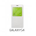Torbica za Samsung Galaxy S5 Original S-View Cover EF-CG900BWEGWW Bela barva