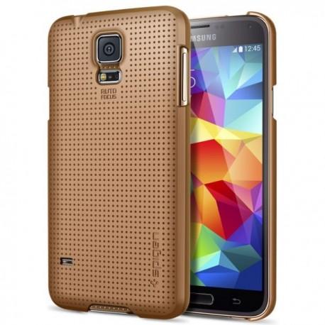 Etui za Samsung Galaxy S5 Ultra Fit zadnji pokrovček Spigen Copper Gold