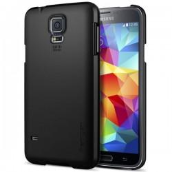 Etui za Samsung Galaxy S5 Ultra Fit zadnji pokrovček Spigen Smooth Black