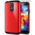 Etui za Samsung Galaxy S5 Slim Armor zadnji pokrovček anti-shock Spigen Dante Red