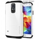 Etui za Samsung Galaxy S5 Slim Armor zadnji pokrovček anti-shock Spigen Shimmery White