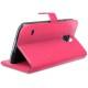 Torbica za Samsung Galaxy S5 Preklopna Pink barva+Folija ekrana