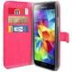 Torbica za Samsung Galaxy S5 Preklopna Pink barva+Folija ekrana