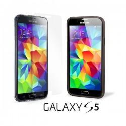 Silikon etui za Samsung Galaxy S5 +Folija ekrana ,Temna barva