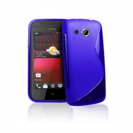 Silikon etui za HTC Desire 200 +zaščitna folija ,Modra barva