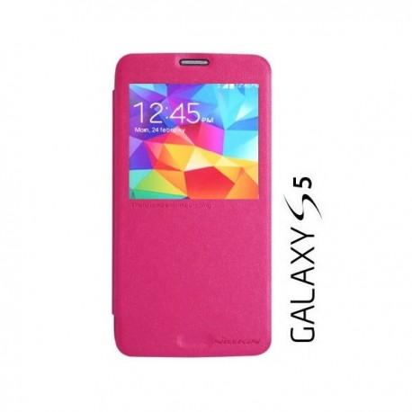 Torbica za Samsung Galaxy S5 S-View Nillkin Pink barva