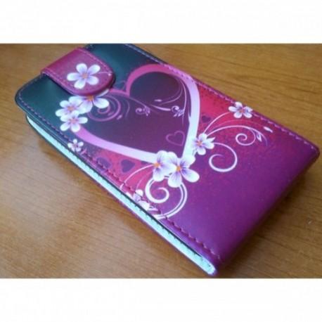 Etui za HTC Desire 300 Preklopna + Zaščitna folija ekrana ,Lady - Heart