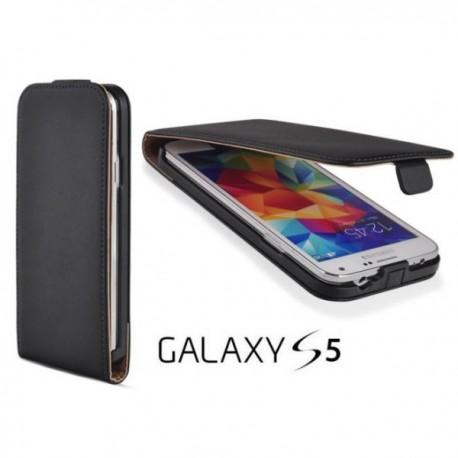 Torbica za Samsung Galaxy S5 Preklopna + Zaščitna folija ekrana ,Črna barva
