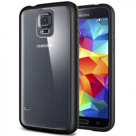 Etui za Samsung Galaxy S5 Ultra Hybrid zadnji pokrovček Spigen Black+Folija