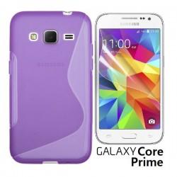 Silikon etui za Samsung Galaxy Core Prime +Folija ekrana Vijola barva