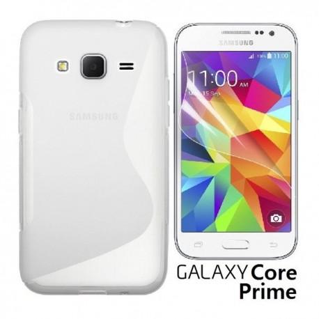 Silikon etui za Samsung Galaxy Core Prime +Folija ekrana Transparent barva