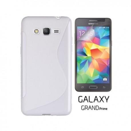 Silikon etui za Samsung Galaxy Grand Prime +Folija ekrana Bela barva