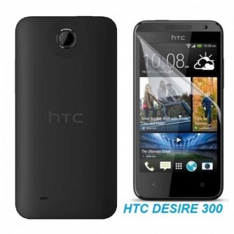 Silikon etui za HTC Desire 300 +Folija ekrana, transparentno temna