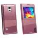 Torbica USAMS za Samsung Galaxy S5 Window View Design Pink barva