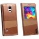 Torbica USAMS za Samsung Galaxy S5 Window View Design Coffee Gold barva