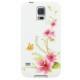 Silikon etui Flowers za Samsung Galaxy S5 +folija ekrana