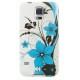 Silikon etui Blue Flowers za Samsung Galaxy S5 +folija ekrana