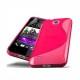 Silikon etui za HTC Desire 300 +zaščitna folija ,Pink barva