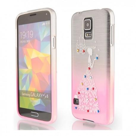 Silikon etui za Samsung Galaxy S5 +Folija ekrana Lady Pink