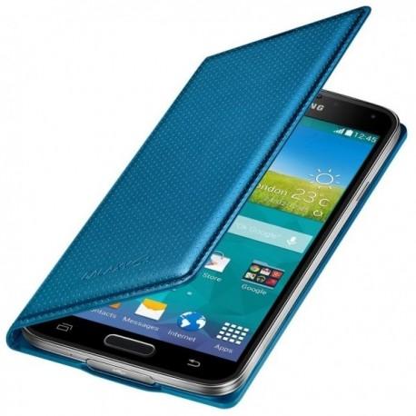 Torbica za Samsung Galaxy S5 Original Flip EF-WG900BE Modra barva Electric Blue