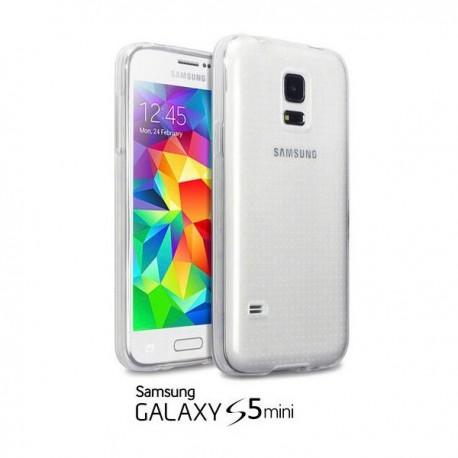 Silikon Etui Jekod za Samsung Galaxy S5 Mini + zaščitna folija ekrana Prozorno bela mat  barva