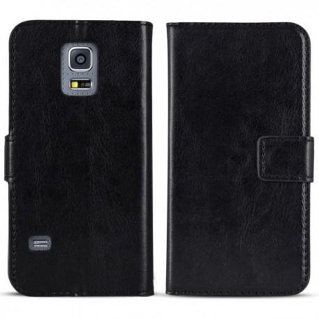 Torbica flip za Samsung Galaxy S5 Mini Preklopna Črna barva+Folija ekrana