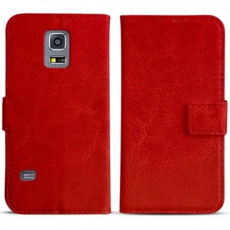 Torbica flip za Samsung Galaxy S5 Mini Preklopna Rdeča barva+Folija ekrana