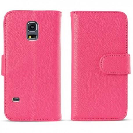 Torbica flip za Samsung Galaxy S5 Mini Preklopna Pink barva+Folija ekrana