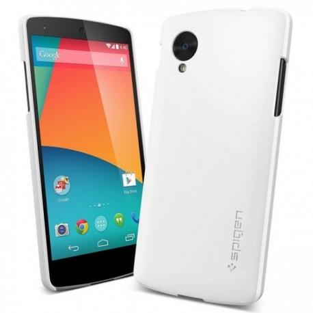 Etui za Nexus 5 Ultra Fit zadnji pokrovček Spigen Smooth White