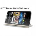 Torbica za HTC Desire 310 Preklopna Pink barva
