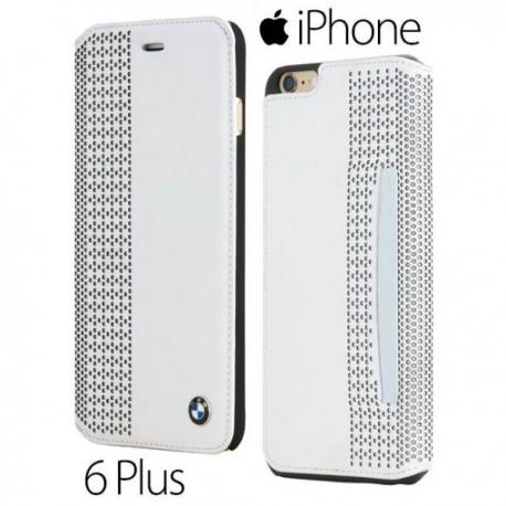 Usnjena Torbica za Apple iPhone 6 Plus BMW Collection Bela barva