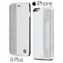 Usnjena Torbica za Apple iPhone 6 Plus BMW Collection Bela barva