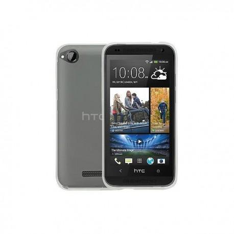 Silikon etui za HTC Desire 320 TPU 0,3mm Transparent barva+folija ekrana