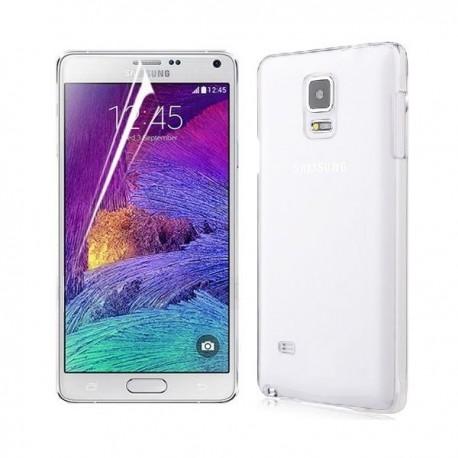 Silikon etui za Samsung Galaxy Note 4 +Folija ekrana TPU 0,3mm Transparent barva