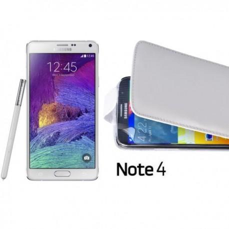Preklopna Torbica za Samsung Galaxy Note 4+folija ekrana Bela barva