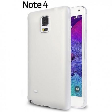 Silikon etui za Samsung Galaxy Note 4 +Folija ekrana Prozorno Bela