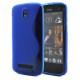 Silikon etui za HTC Desire 500, + folija ,Modra barva