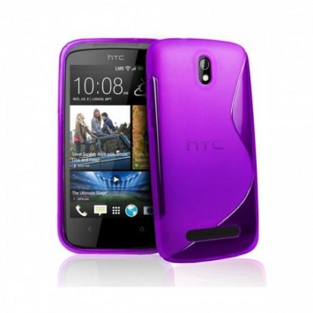 Silikon etui za HTC Desire 500 +zaščitna folija ,Vijola barva