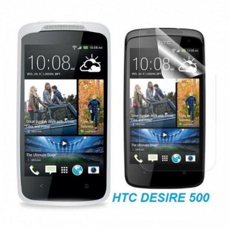 Silikon etui za HTC Desire 500 +Folija ekrana, transparentno svetla
