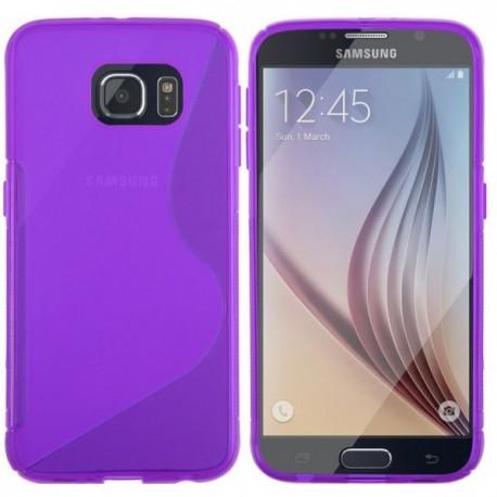 Silikon etui za Samsung Galaxy S6+Folija ekrana Vijola barva