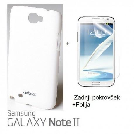 Etui za Samsung Galaxy Note II ,N7100 Zadnji pokrovček +Folija, bela barva