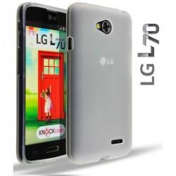 Silikon etui za LG L70 +Folija ekrana Prozorno bela