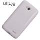 Silikon etui za LG L70 +Folija ekrana, Bela barva