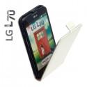 Torbica za LG L70 Preklopna, Bela barva