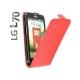 Torbica za LG L70 Preklopna +Zaščitna folija ekrana, Rdeča barva