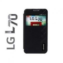 Torbica USAMS za LG L70 S-View Preklopna , Črna barva