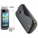 Silikon Etui za Samsung Galaxy Xcover 2 S7710 +folija, Transparent barva