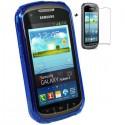 Silikon Etui za Samsung Galaxy Xcover 2 S7710 +folija, Temno Modra barva