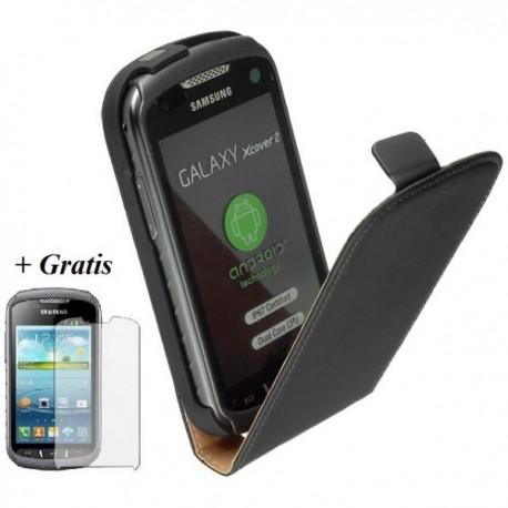 Torbica za Samsung Galaxy Xcover 2 S7710 Preklopna +Zaščitna folija, črna