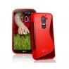 Silikon etui za LG G2 +Folija ekrana, Rdeča barva